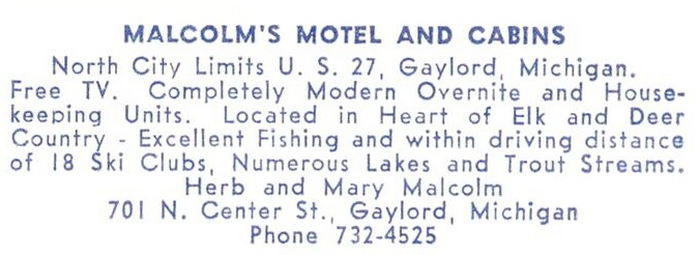 The Cedars Motel and Cabins (Malcoms Motel) - Vintage Postcard (newer photo)